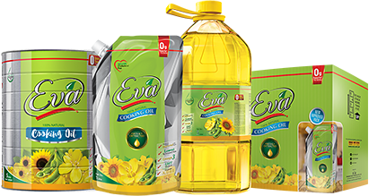 Eva Cooking Oil Pouch, bottles and boxes